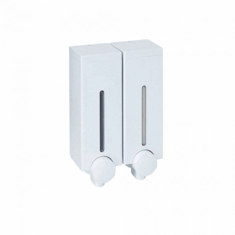 Plastic Double Soap Dispenser, Manual Pump