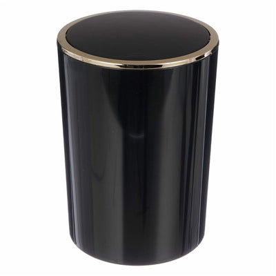 Acrylic Swing Lid Bin 25.5 × 18.5 cm with Metal Rim, 6 L