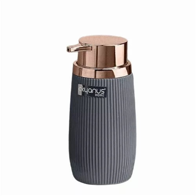 Striped Soap Dispenser 300 ml, Non-Drip Pump, 8 cm Wide Base