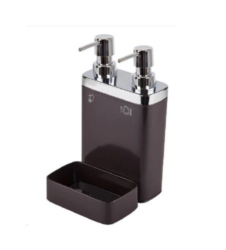 Double Kitchen Soap Dispenser With Sponge Holder-330 ML
