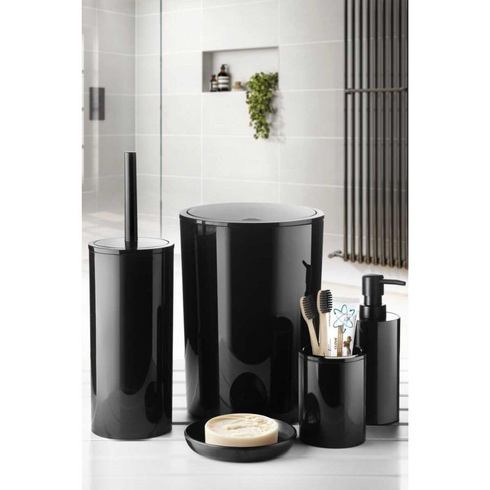 مجموعة إكسسوارات الحمام البلاستيكية فلوريس، 5 قطع