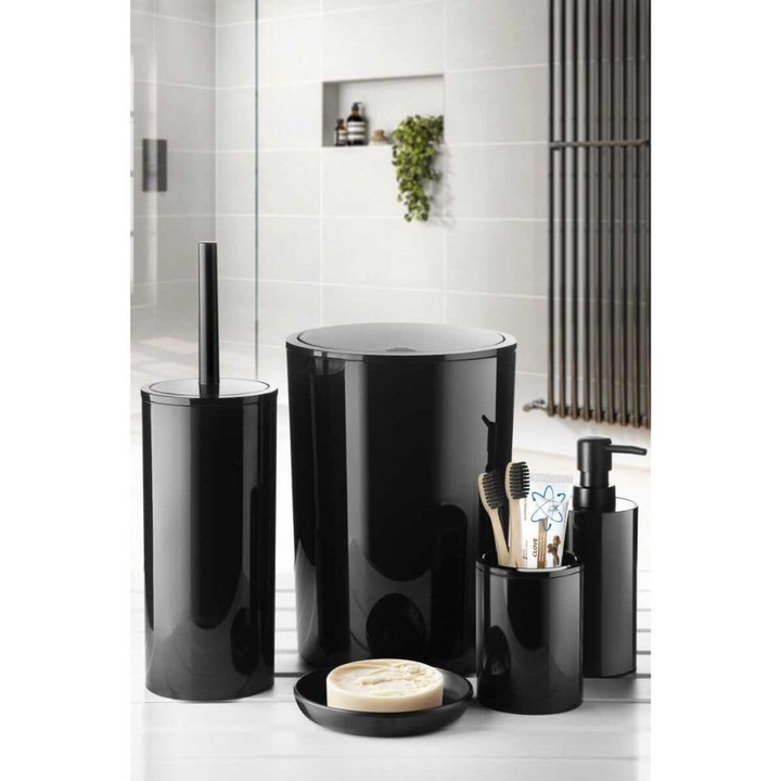 مجموعة إكسسوارات الحمام البلاستيكية فلوريس، 5 قطع