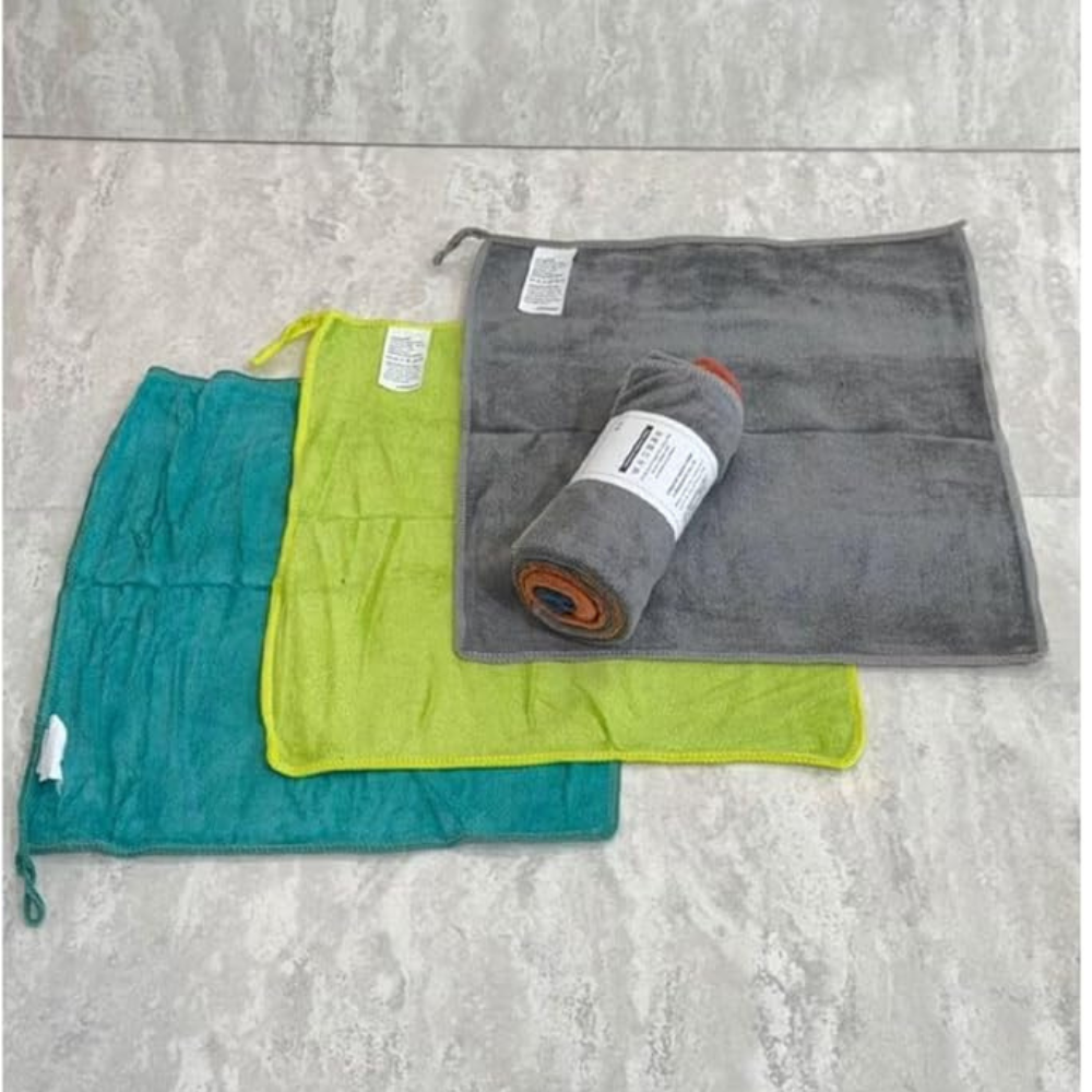 Microfiber Cleaning Towel Set (3 Pcs) – Ultra-Absorbent