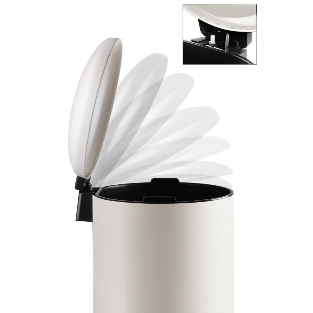 Stainless Steel Pedal Waste Bin – Soft-Close Dome Lid, 30 Liter