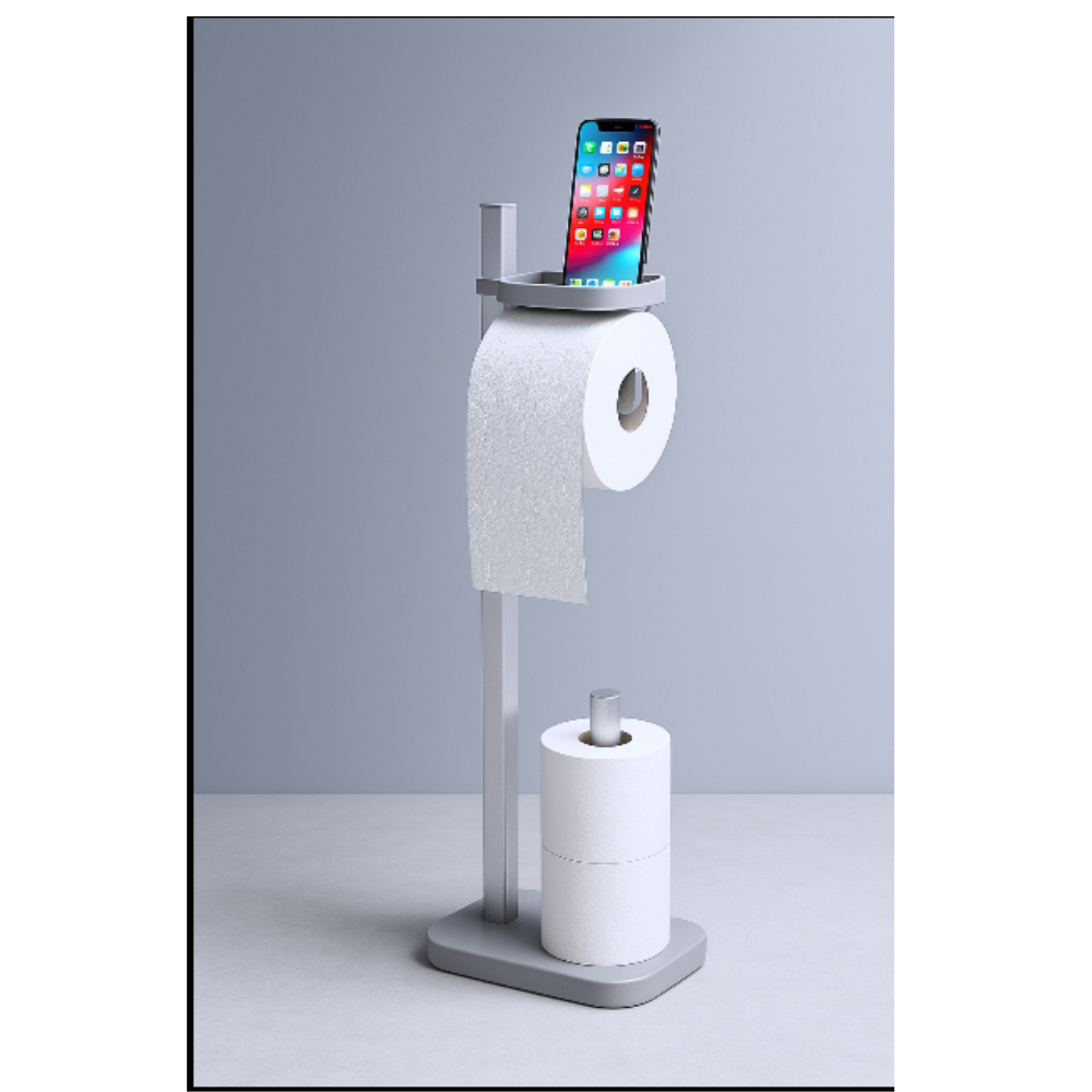 Toilet Roll Holder with Shelf for Mobile