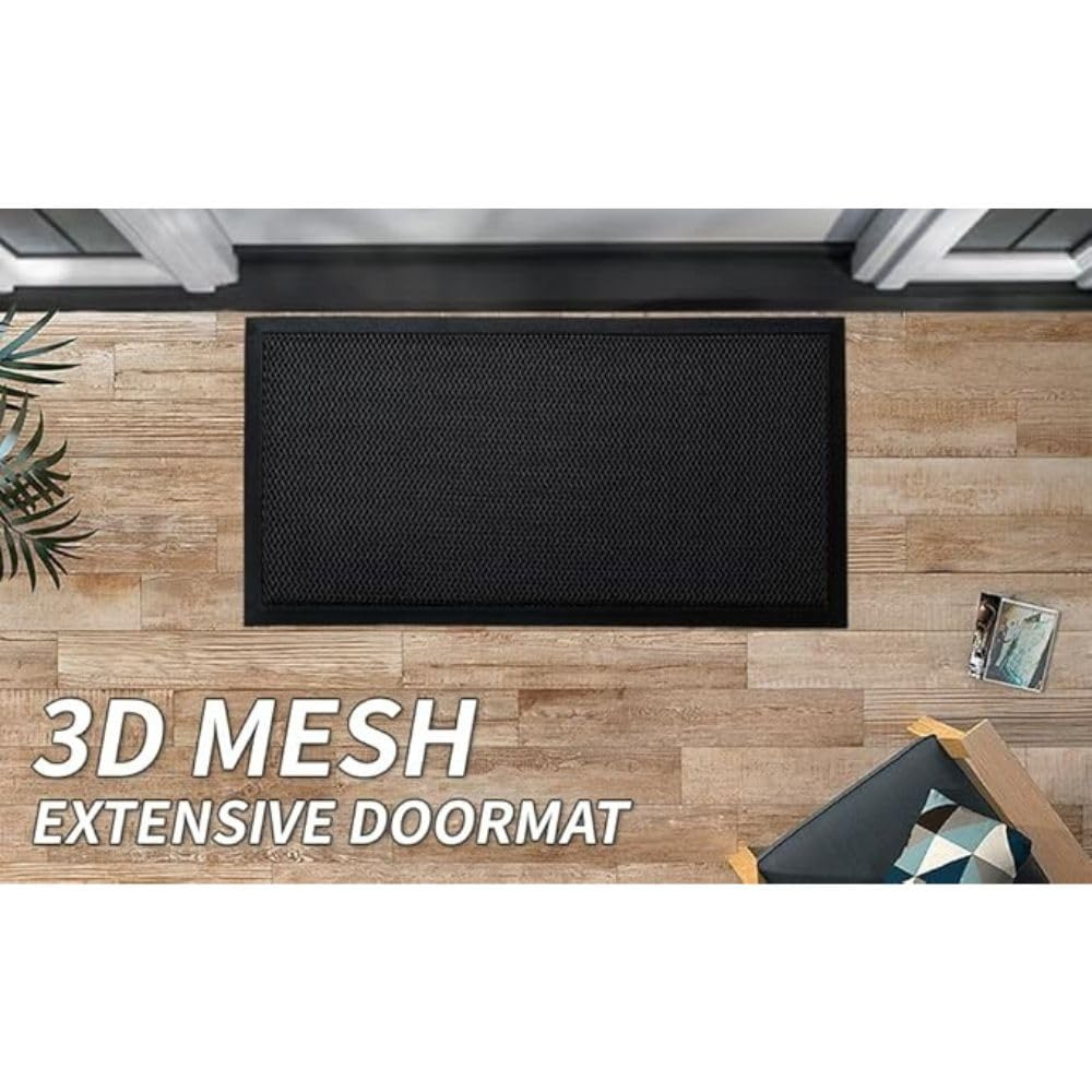 Non-Slip Doormat with Rubber Backing – Traps Dirt-44 × 76 cm