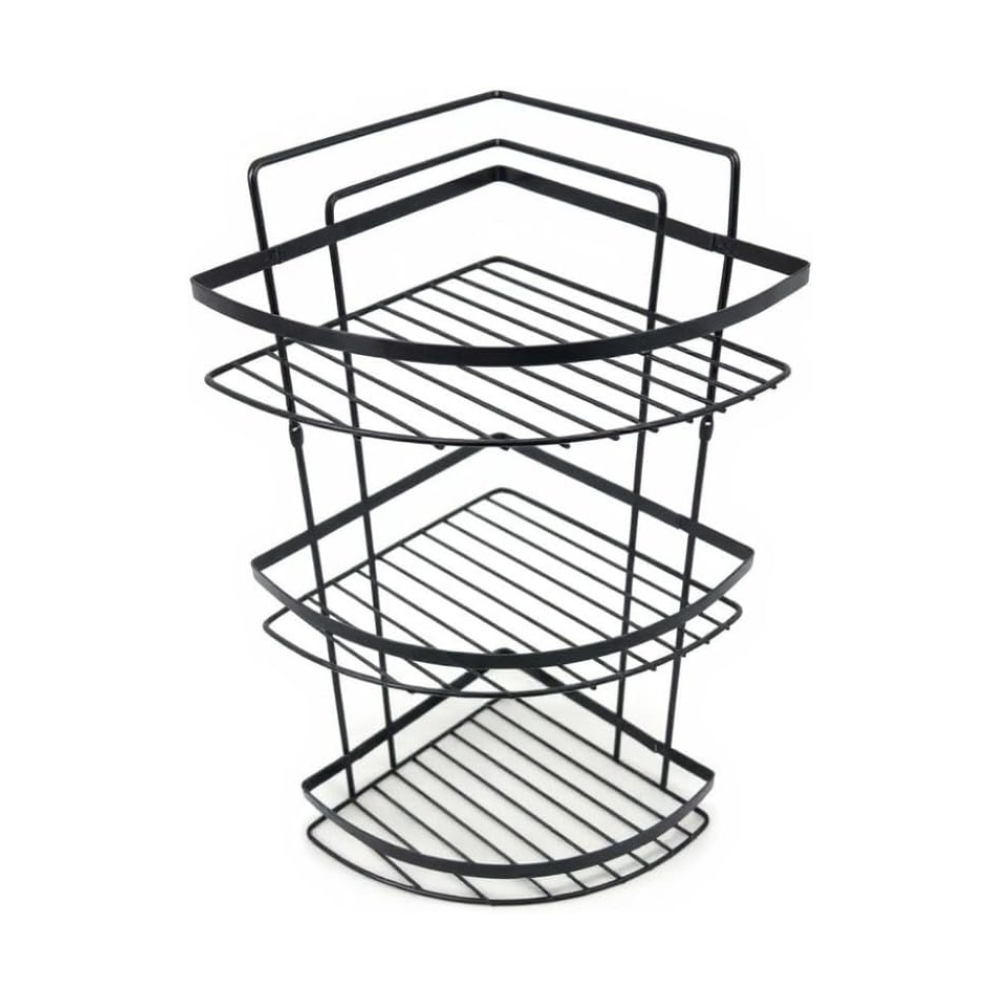 رف حمام زاوية من الفولاذ المقاوم للصدأ، أسود مقاوم للصدأ