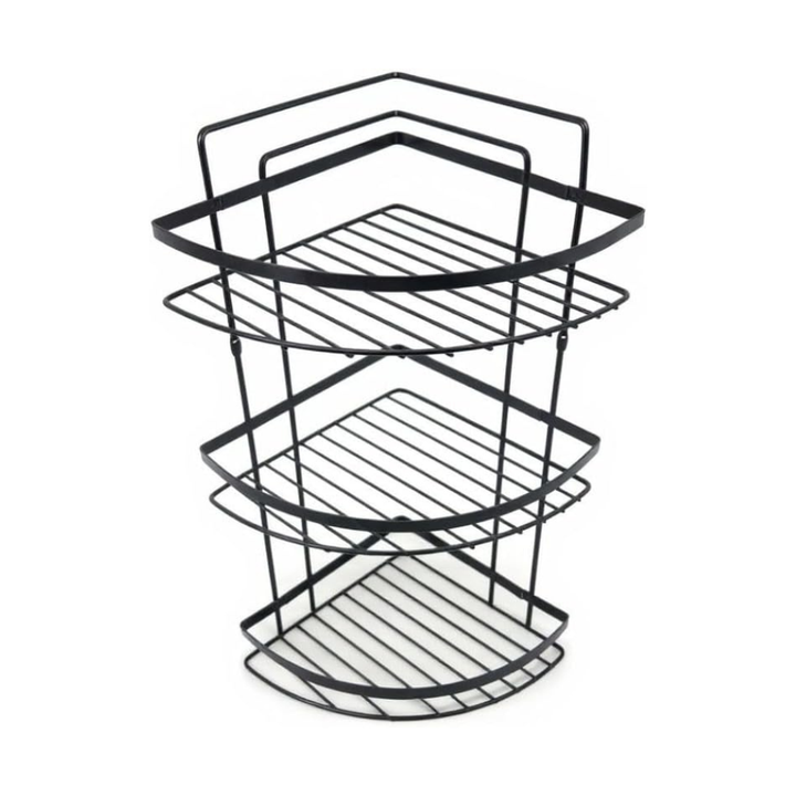 رف حمام زاوية من الفولاذ المقاوم للصدأ، أسود مقاوم للصدأ