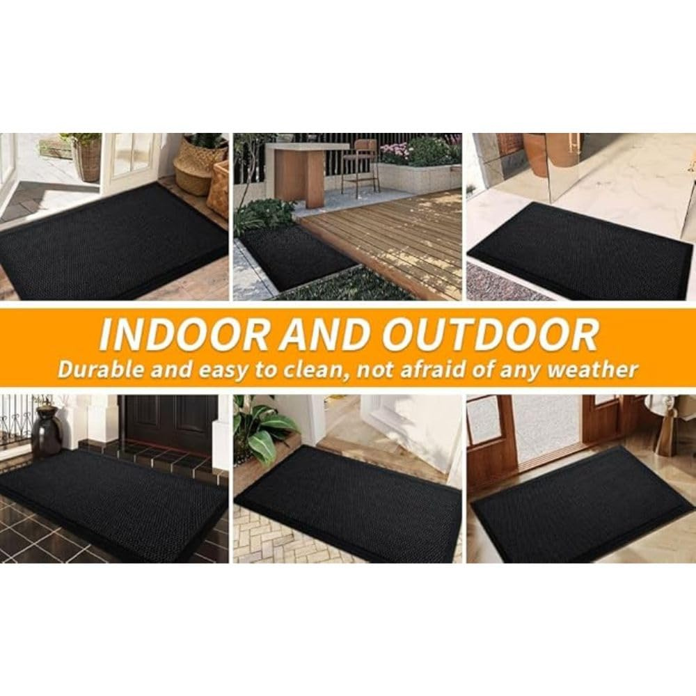 Non-Slip Doormat with Rubber Backing – Traps Dirt-44 × 76 cm