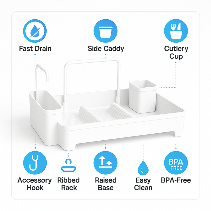 Primanova Kiev Dish Drying Rack with Cutlery Holder