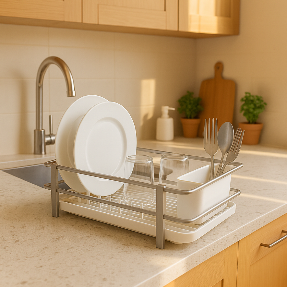 Primanova Blanka Dish Rack with Cutlery Holder