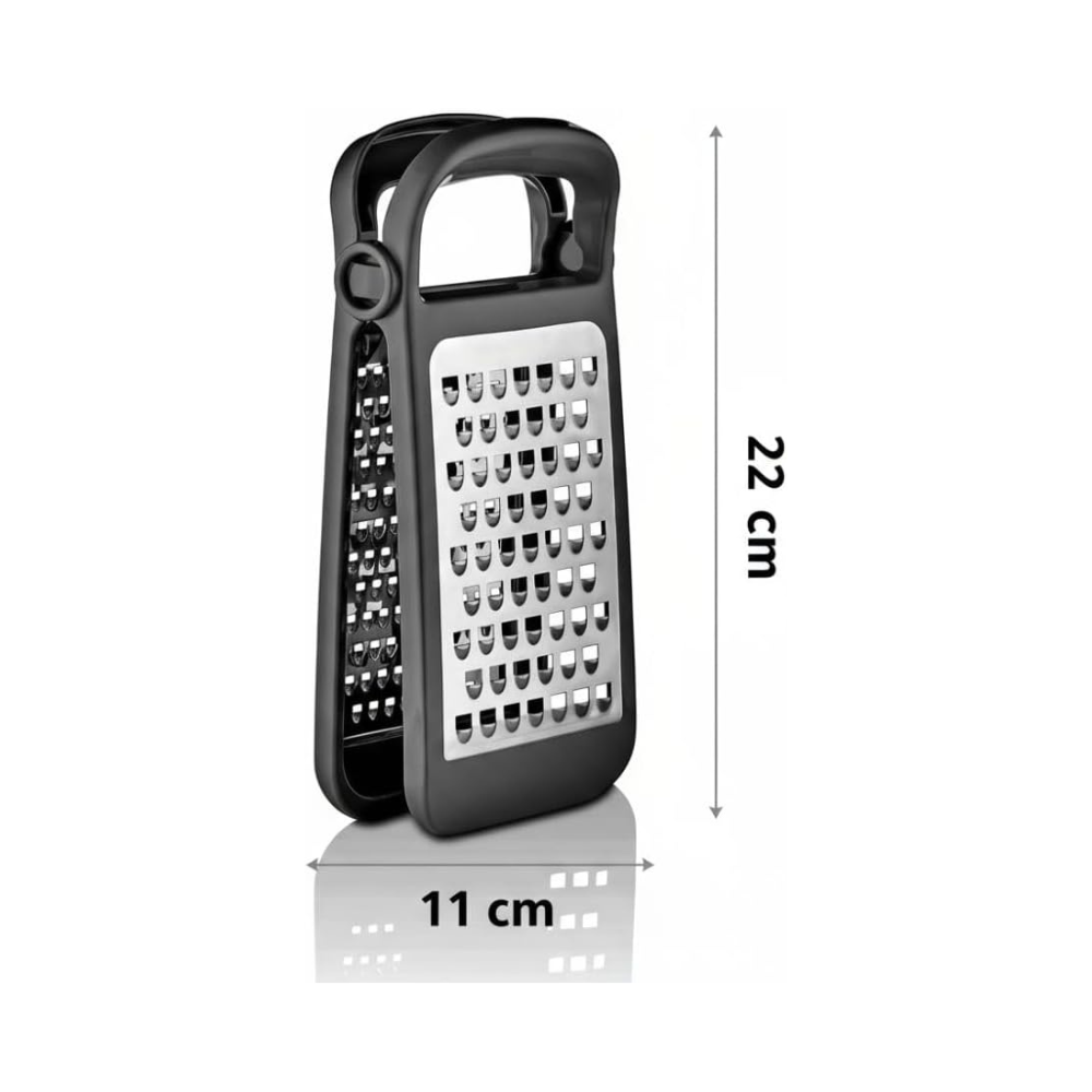 مبشرة جبن وخضراوات قابلة للطي - ستانلس ستيل، مانعة للانزلاق، ثنائية الجوانب