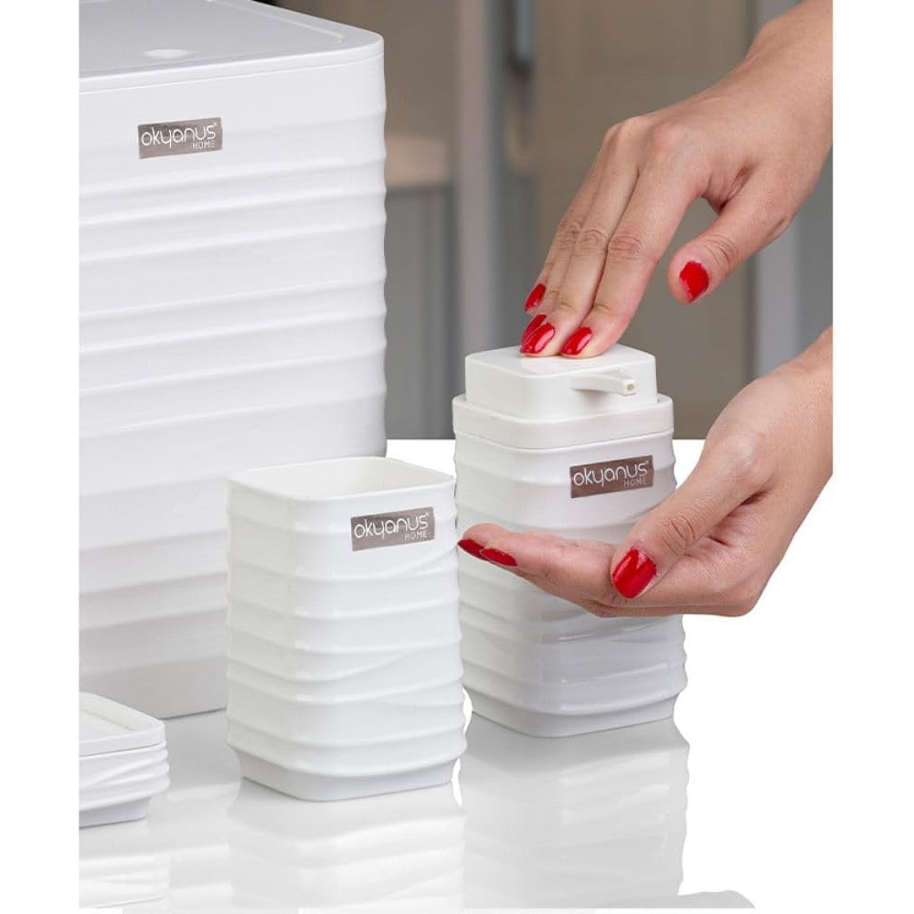 Bathroom Accessories Set 5-Piece – Plastic Frame