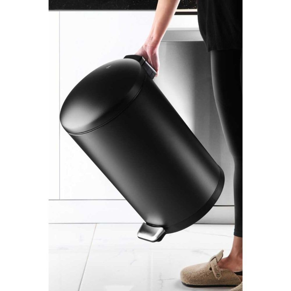 Stainless Steel Pedal Waste Bin – Soft-Close Dome Lid, 30 Liter
