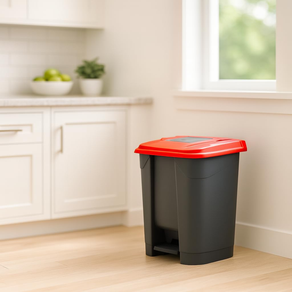 Garbage Container Set with Snap-On Lids – Recycling Bins, 30 Liter
