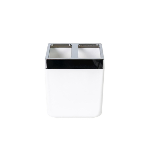Acrylic Bathroom Set 5 Pieces with Silver Frame