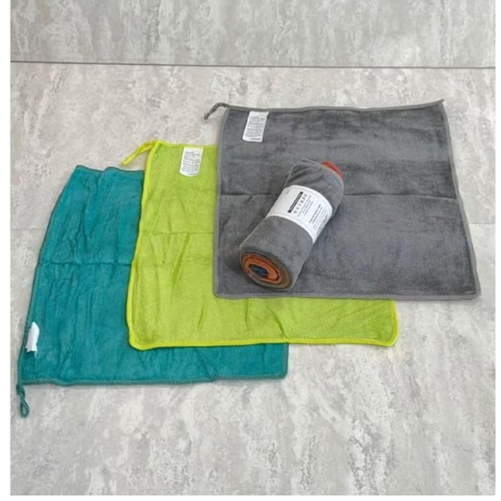 Microfiber Cleaning Towel Set (3 Pcs) – Ultra-Absorbent