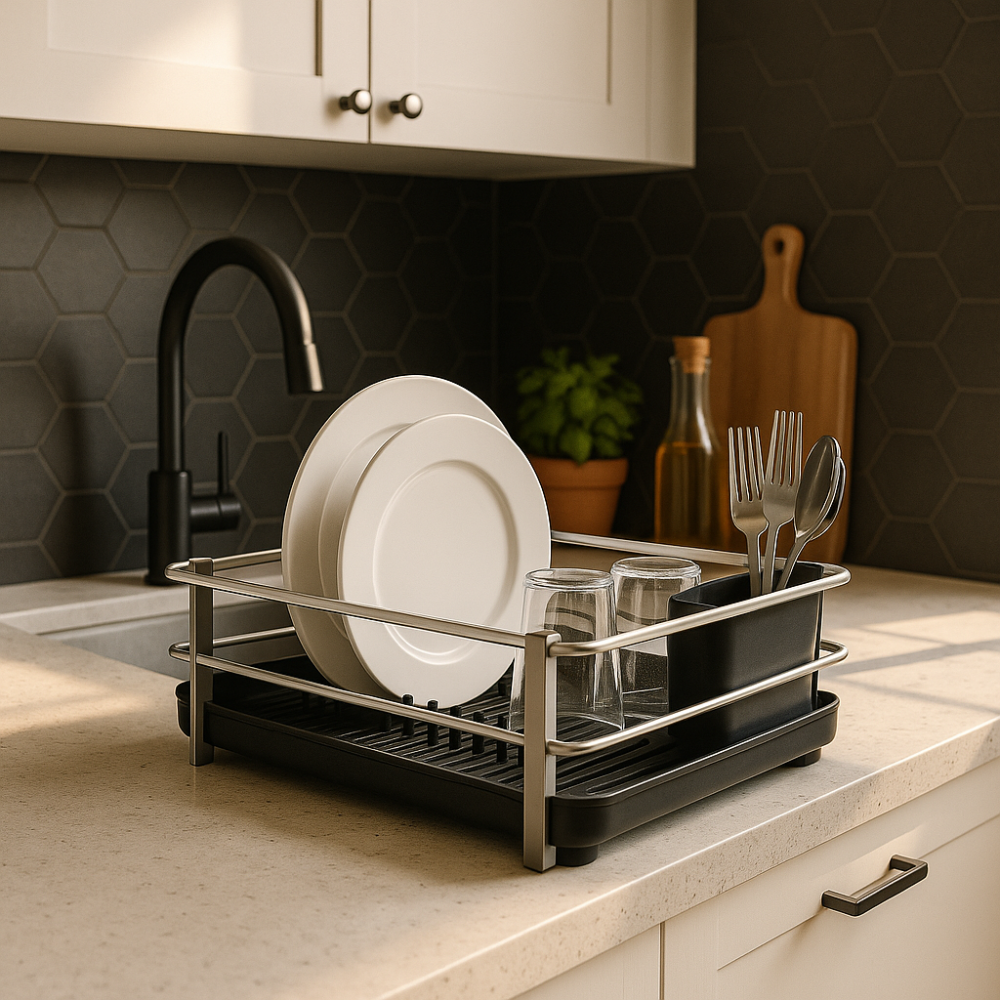 Primanova Blanka Dish Rack with Cutlery Holder