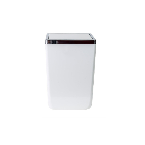 Acrylic Bathroom Set 5 Pieces with Silver Frame