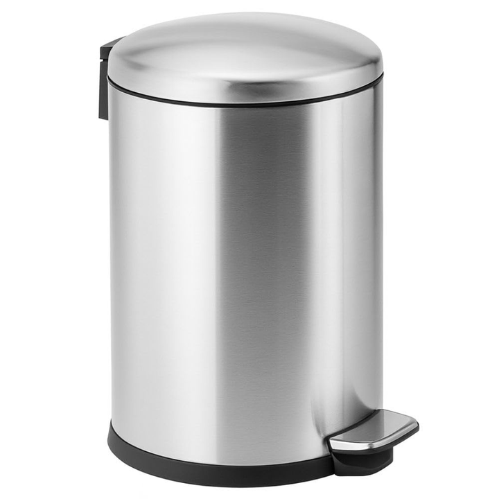Stainless Steel Pedal Waste Bin – Soft-Close Dome Lid, 30 Liter