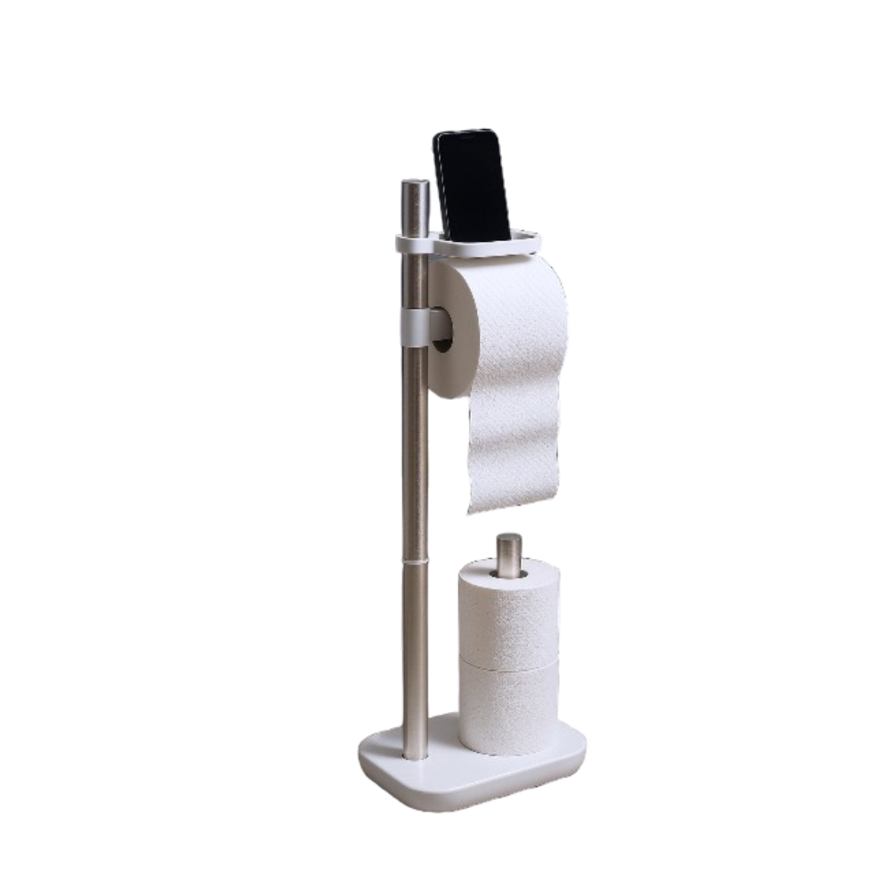 Primanova tissue dispenser Stainless steel beige front view