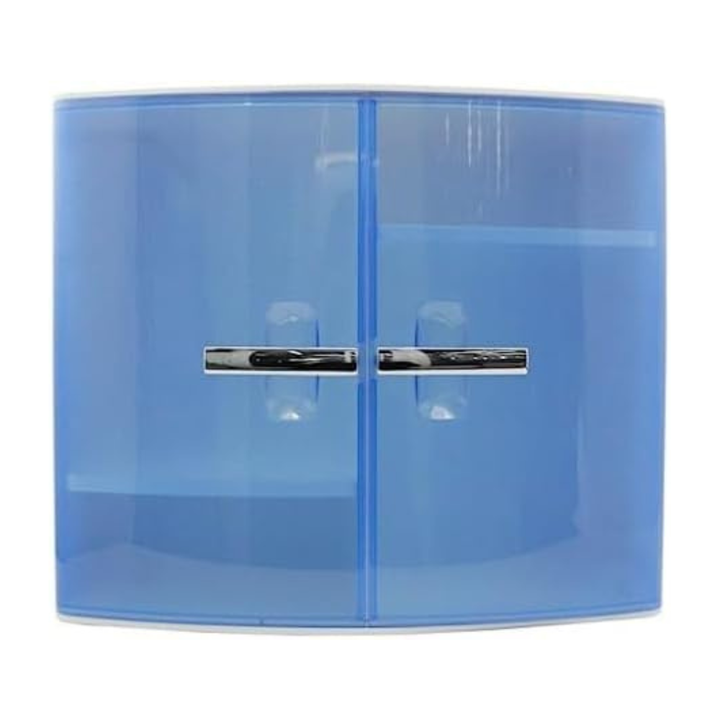 Primanova Plastic Wall Cabinet with 2 Doors & Shelves – 17 D × 38 W × 32 H cm