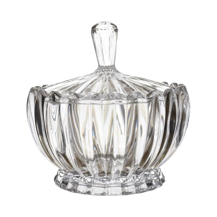 Cut Glass Candy Dish with Lid