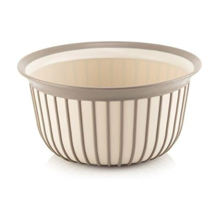 Ribbed Plastic Mixing Bowl – Non-Slip Utility Basin