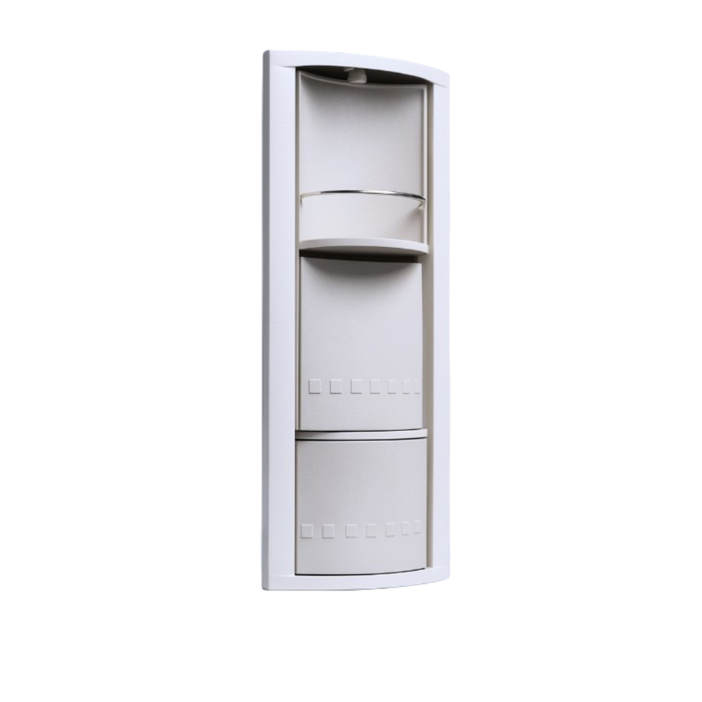 Primanova bathroom shelf Plastic beige front view