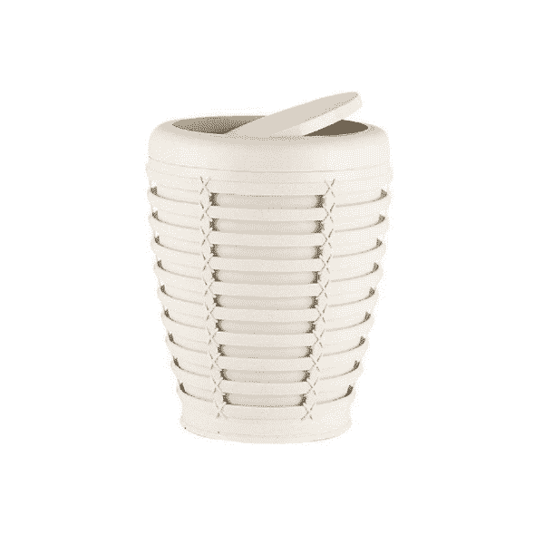 Primanova trash can 7.5 Liter beige front view