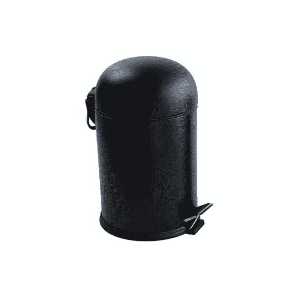 trash can 7 liters black front view