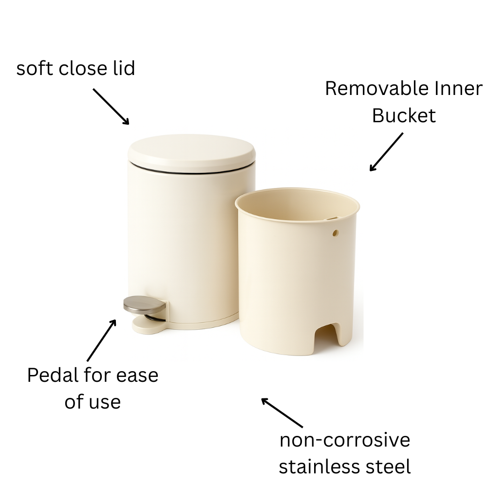 Soft Close Stainless Steel Basket- 6 Liters