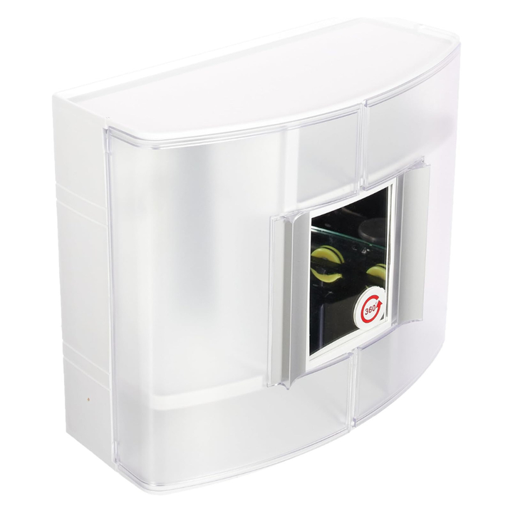 خزانة أدوية مثبتة على الحائط 38 × 17 × 32 سم – باب شفاف ومرآة