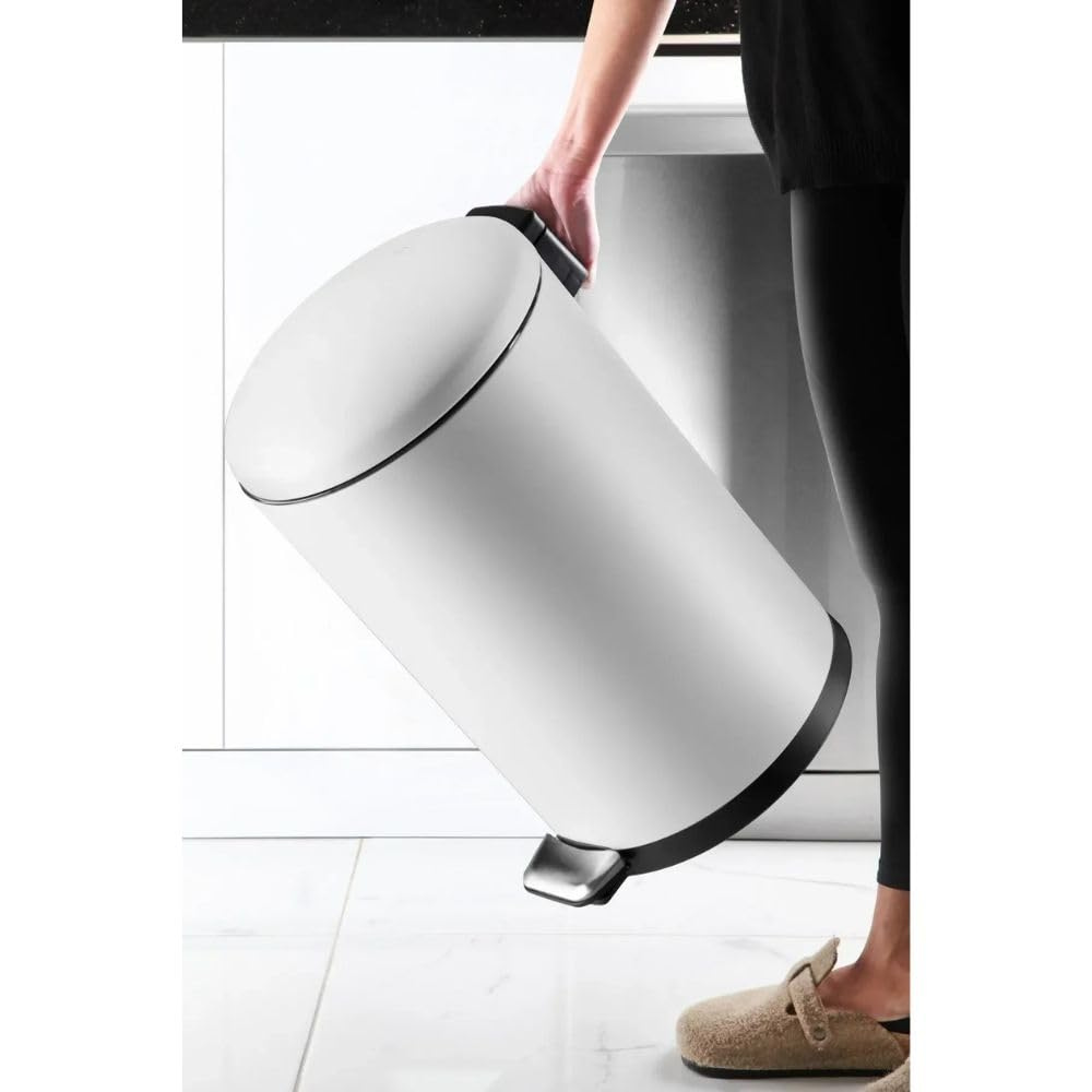 Stainless Steel Pedal Waste Bin – Soft-Close Dome Lid, 30 Liter