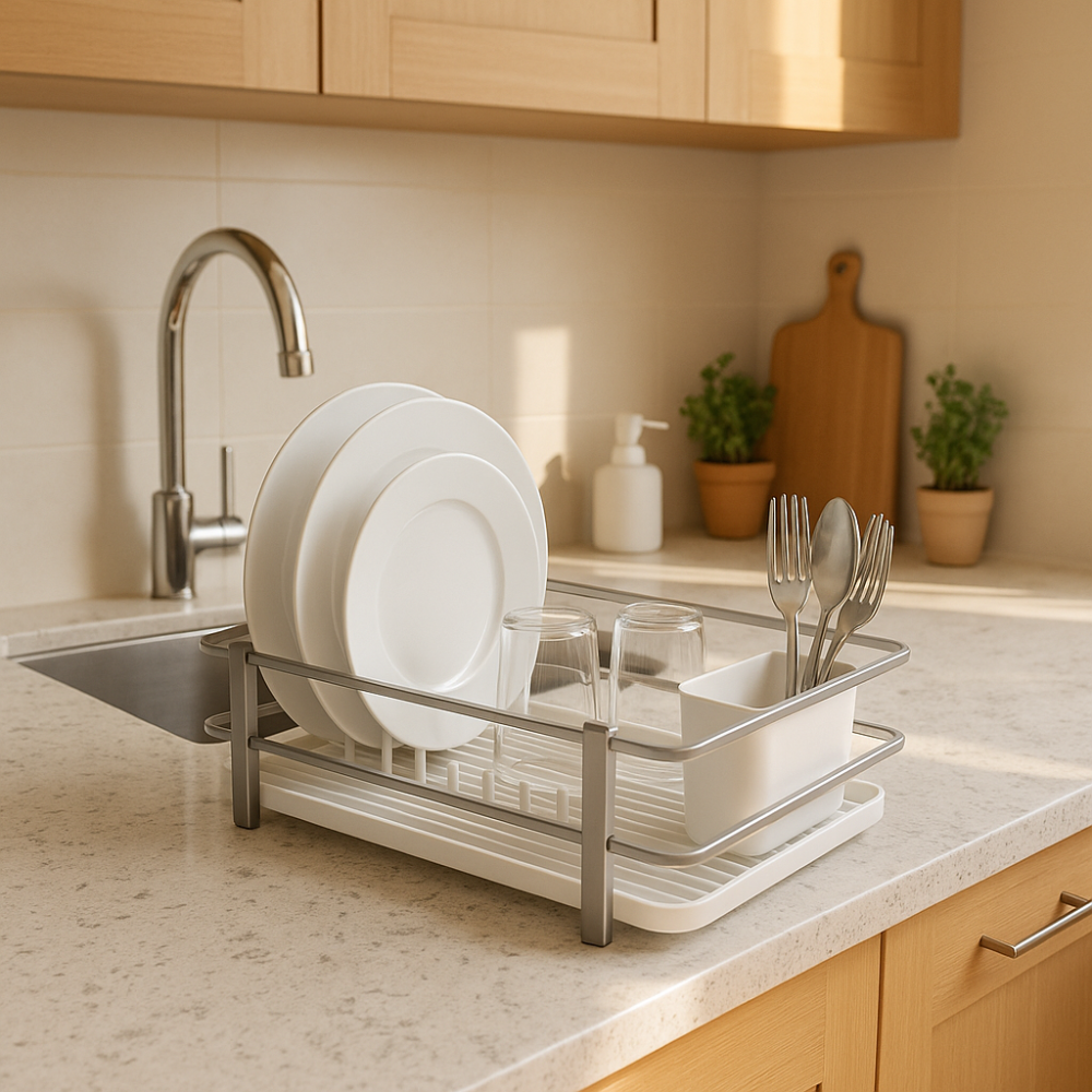 Primanova Blanka Dish Rack with Cutlery Holder