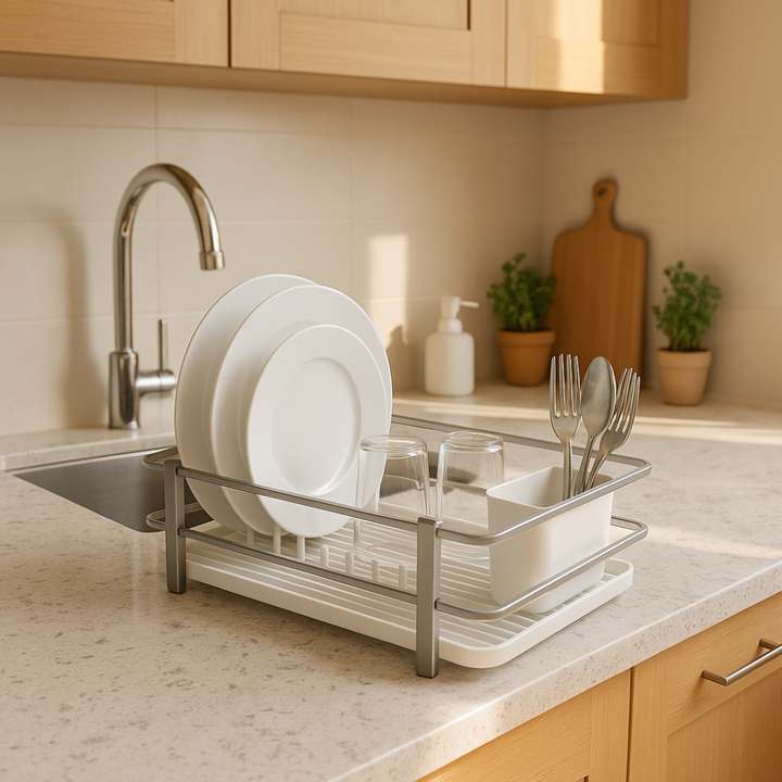 Primanova Blanka Dish Rack with Cutlery Holder