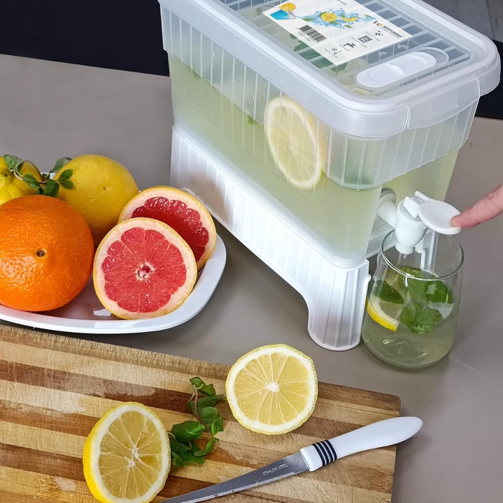 4.5 Liter Juice & Beverage Dispenser – BPA-Free Plastic, Dual-Use Stand