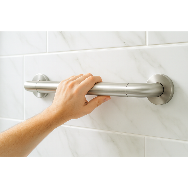 Wall-Mounted Safety Grab Bar 46 cm –  Steel Support | Primanova