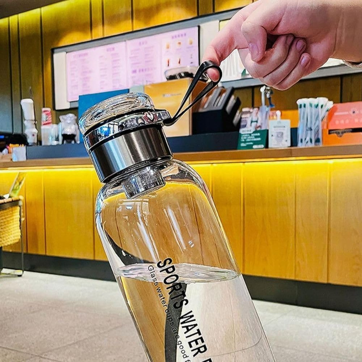 Borosilicate Glass Water Bottle 750 Milliliter – Infuser & Sleeve