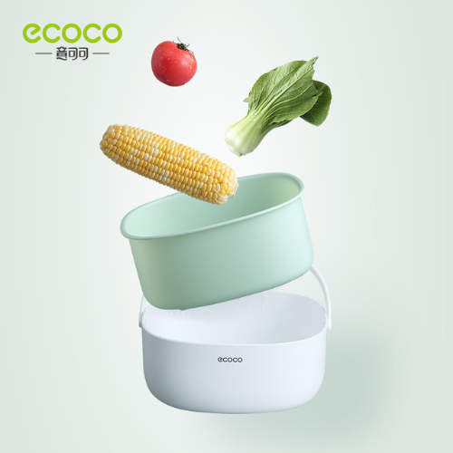 Ecoco Portable Double Layer Clean Drain Basket