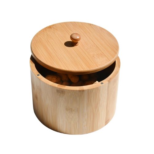Bamboo Storage Box With Lid-500 ml