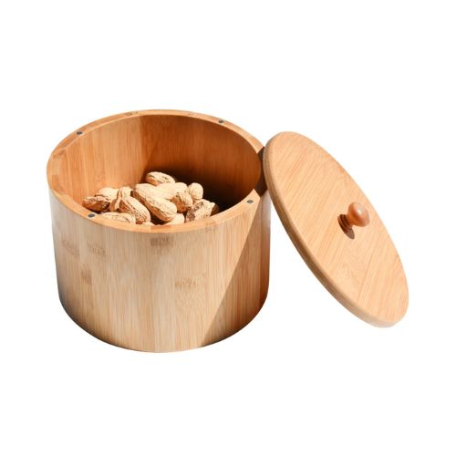 Bamboo Storage Box With Lid-500 ml