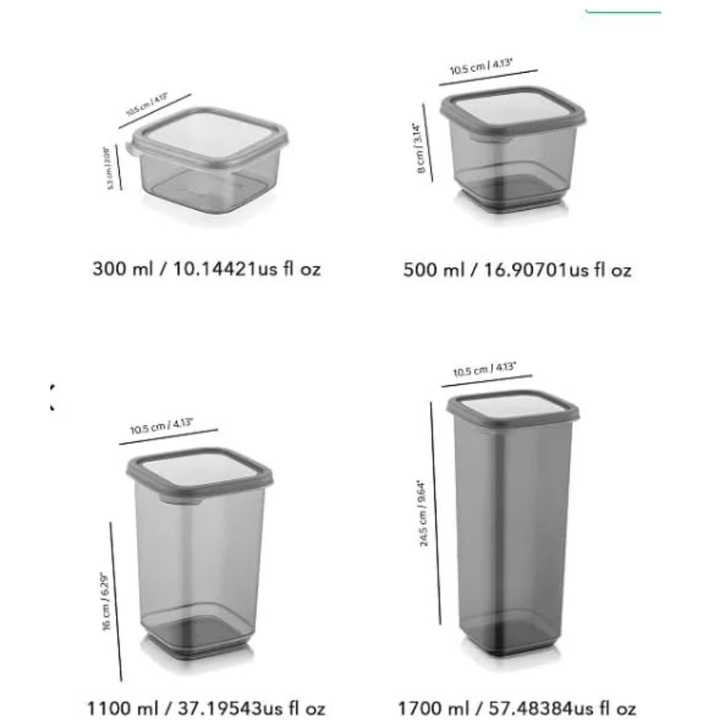 Square Food Container With Silicone Lid