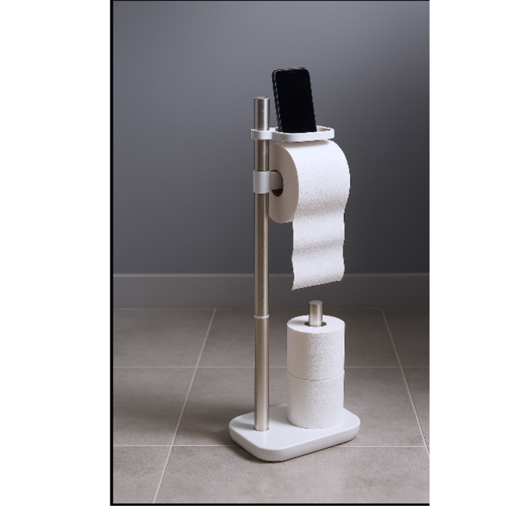 Toilet Roll Holder with Shelf for Mobile
