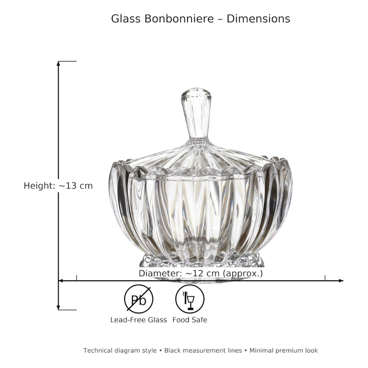 Cut Glass Candy Dish with Lid