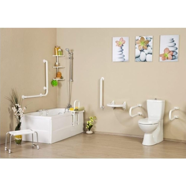 قضيب إمساك قابل للطي مثبت على الحائط 52 × 11 سم – دعم للحمام