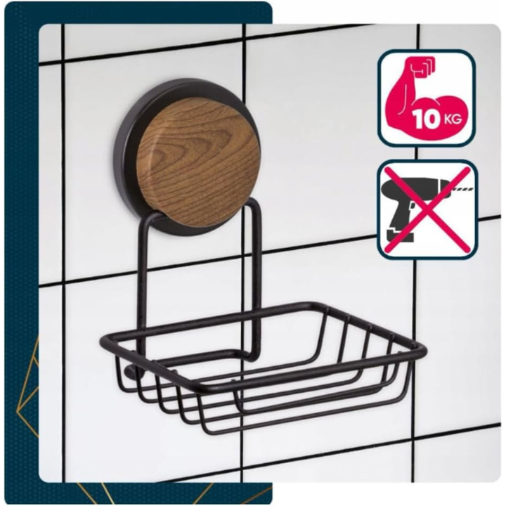 No-Drill Soap Dish Holder – Adhesive Wall Mount, Rust-Resistant
