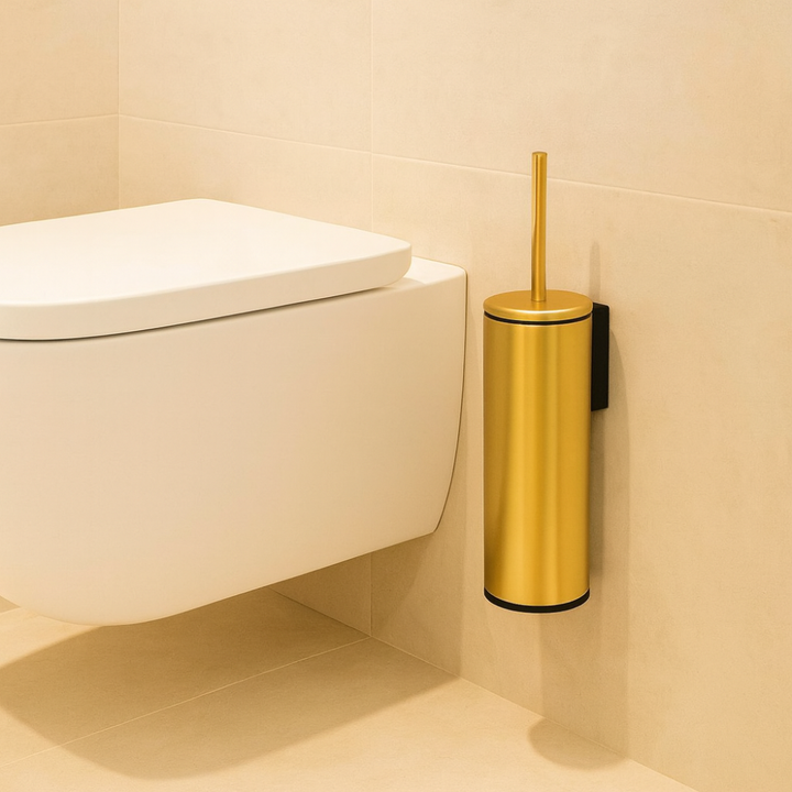 Wall-Mounted Toilet Brush with Holder – Aluminum
