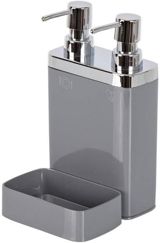 Double Kitchen Soap Dispenser With Sponge Holder-330 ML