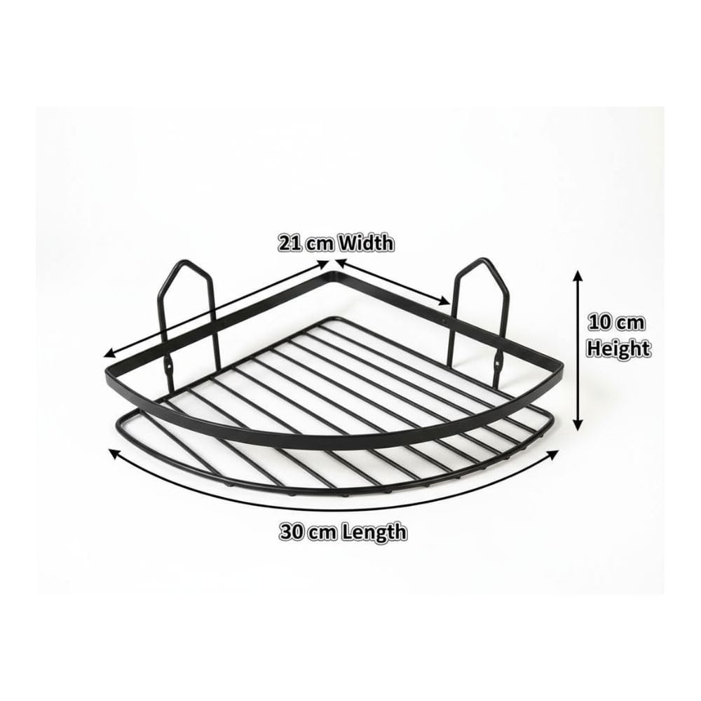 رف حمام زاوية من الفولاذ المقاوم للصدأ، أسود مقاوم للصدأ
